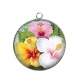 Pendentif Cabochon Argent - tournesol