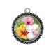 Pendentif Cabochon Argent - tournesol