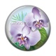 Cabochon Résine - fleur exotique