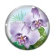 Cabochon Verre - fleur exotique
