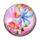 Cabochon Résine - fleur exotique