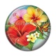 Cabochon Résine - fleur exotique