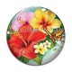 Cabochon Verre - fleur exotique