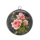 Pendentif Cabochon Argent - rose