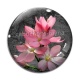 Cabochon Verre - fleur exotique