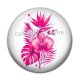 Cabochon Résine - fleur exotique