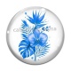Cabochon Verre - fleur exotique