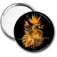 Miroir de poche - fleur exotique