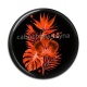 Cabochon Résine - fleur exotique