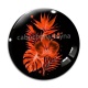 Cabochon Verre - fleur exotique