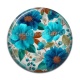 Cabochon Résine - fleur bleue