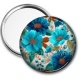 Miroir de poche - fleur bleue