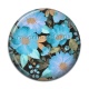 Cabochon Résine - fleur bleue