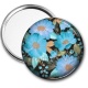 Miroir de poche - fleur bleue