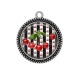 Pendentif Cabochon Argent - cerise