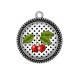 Pendentif Cabochon Argent - cerise