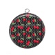 Pendentif Cabochon Argent - cerise