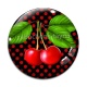 Cabochon Verre - cerise