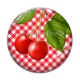 Cabochon Verre - cerise