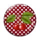Cabochon Verre - cerise