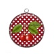 Pendentif Cabochon Argent - cerise