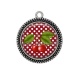 Pendentif Cabochon Argent - cerise