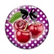 Cabochon Verre - cerise