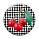 Cabochon Verre - cerise