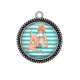 Pendentif Cabochon Argent - pin up