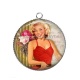 Pendentif Cabochon Argent - pin up