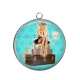 Pendentif Cabochon Argent - pin up