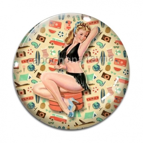 Cabochon Verre - pin up