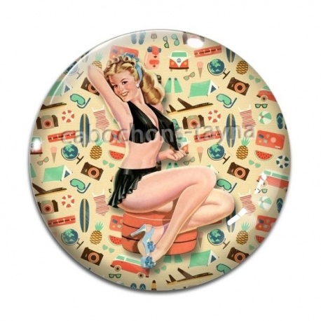 Cabochon Verre - pin up