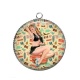 Pendentif Cabochon Argent - pin up