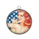 Pendentif Cabochon Argent - pin up
