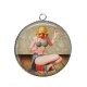Pendentif Cabochon Argent - pin up