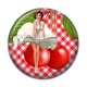 Cabochon Résine - pin up