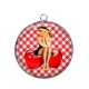 Pendentif Cabochon Argent - pin up