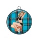 Pendentif Cabochon Argent - pin up