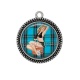 Pendentif Cabochon Argent - pin up