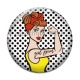Cabochon Verre - girl power