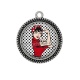 Pendentif Cabochon Argent - girl power