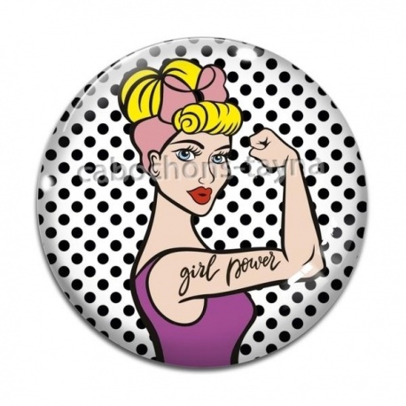 Cabochon Verre - girl power