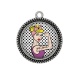 Pendentif Cabochon Argent - girl power