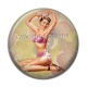 Cabochon Résine - pin up