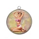 Pendentif Cabochon Argent - pin up