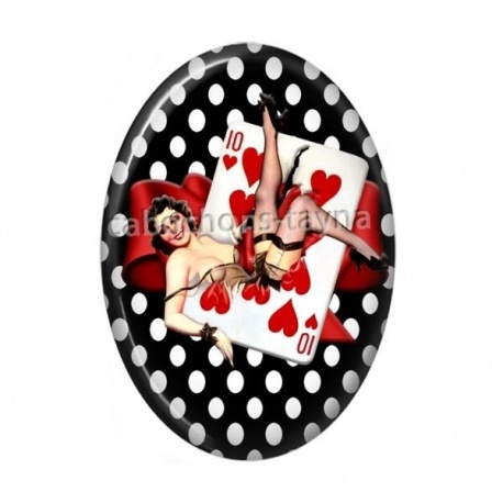 Cabochon Résine Ovale - pin up