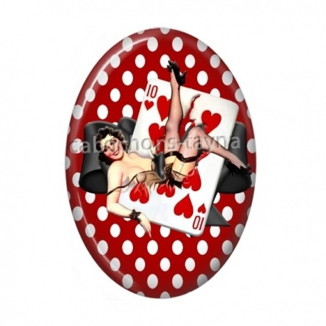 Cabochon Résine Ovale - Pin up