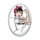 Cabochon Verre Ovale - pin up