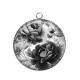 Pendentif Cabochon Argent - fleur